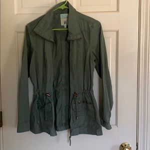 Army green zip up jacket